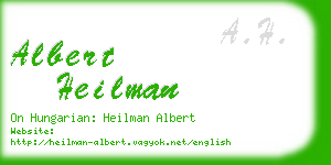 albert heilman business card